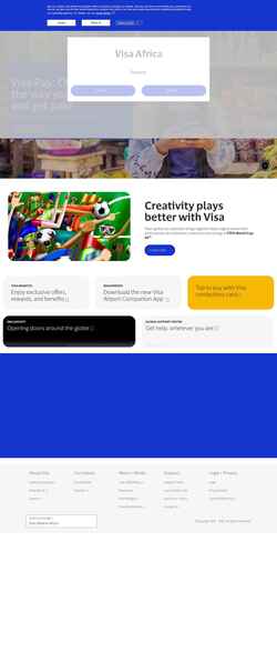 Ekran görüntüsü africa.visa.com
