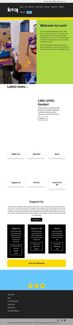Ekrānuzņēmums levelcentre.com