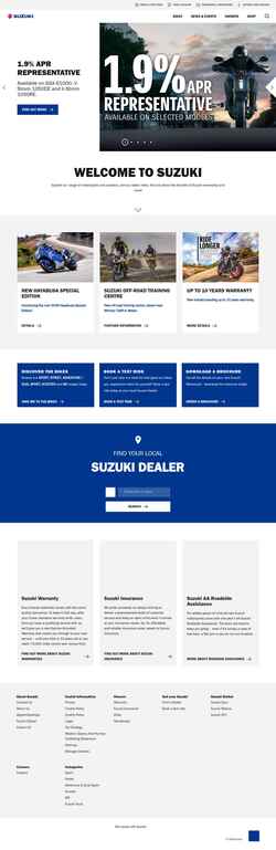 Snímek obrazovky bikes.suzuki.co.uk