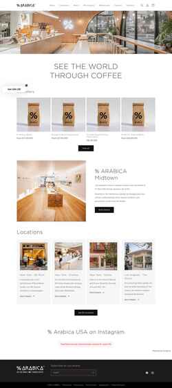 Снимак екрана arabicacoffeeus.com