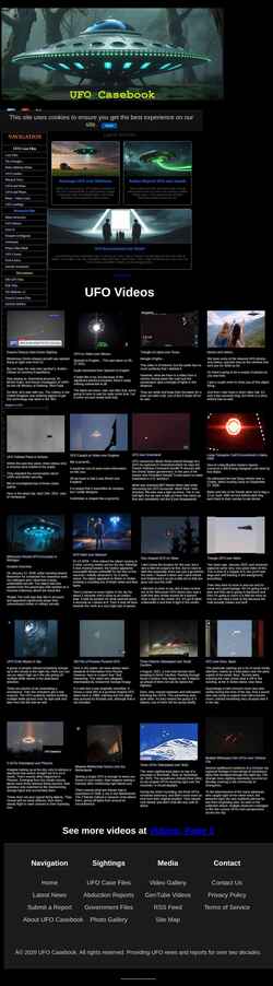 Screenshot ufocasebook.com