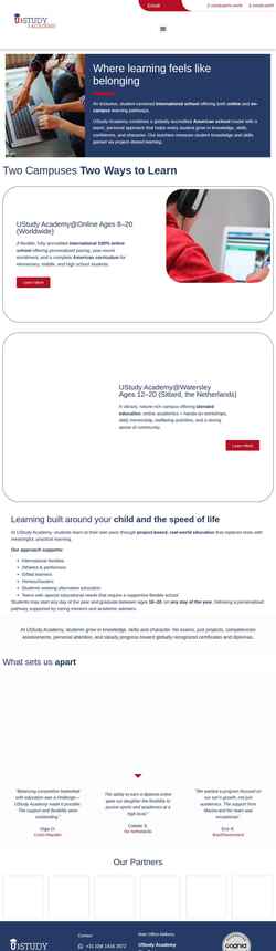 Schermata ustudyacademy.world