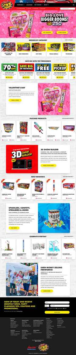 Captură de ecran tntfireworks.com