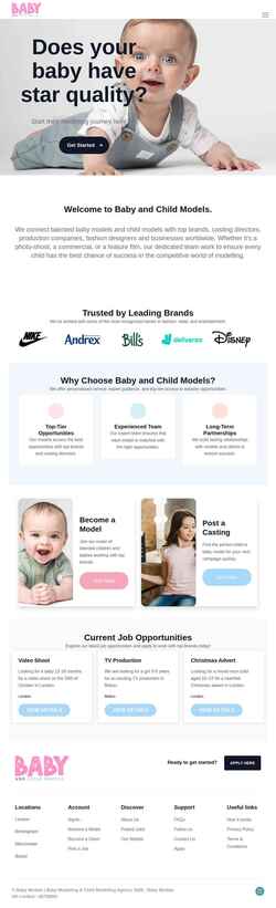 Screenshot babymodels.co.uk