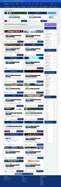 Screenshot mclist.io