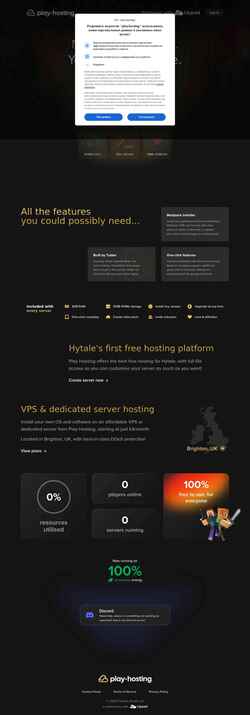 Στιγμιότυπο οθόνης play.hosting
