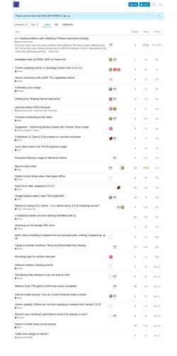 Skjermdump forums.urbackup.org