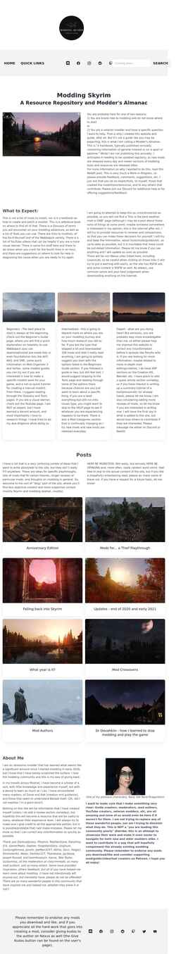 Snímek obrazovky moddingskyrim.com