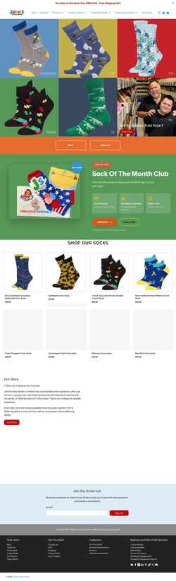 Ekraanipilt johnscrazysocks.com