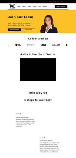 Skärmdump thevectorimpact.com