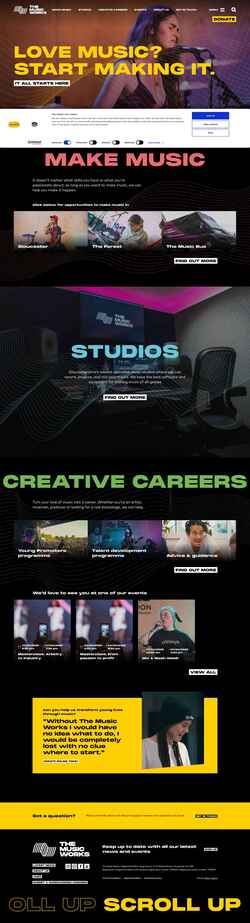 Captura de pantalla themusicworks.org.uk