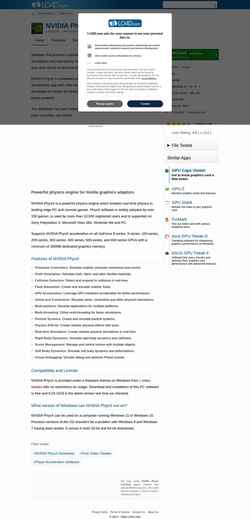 Schermata nvidia-physx.en.lo4d.com