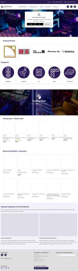 Ekraanipilt shop.solotech.com