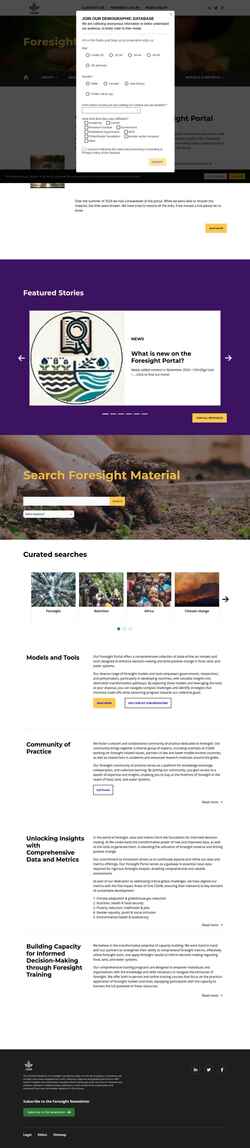 Screenshot foresight.cgiar.org