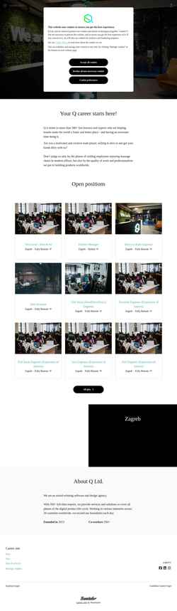 Captura de pantalla careers.q.agency