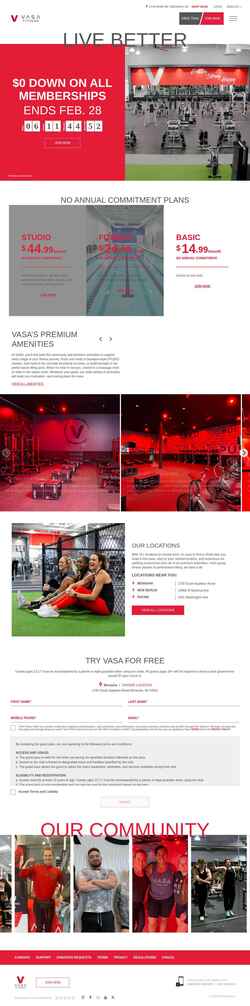 Captura de pantalla vasafitness.com