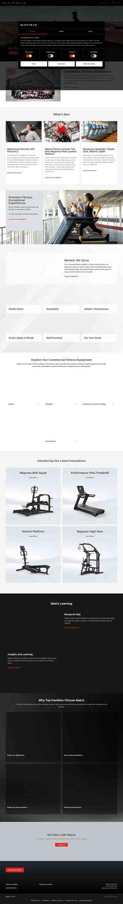 Snímek obrazovky world.matrixfitness.com