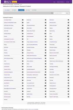 Screenshot libguides.ecu.edu