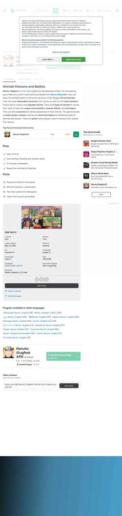 Captură de ecran naruto-slugfest.en.softonic.com