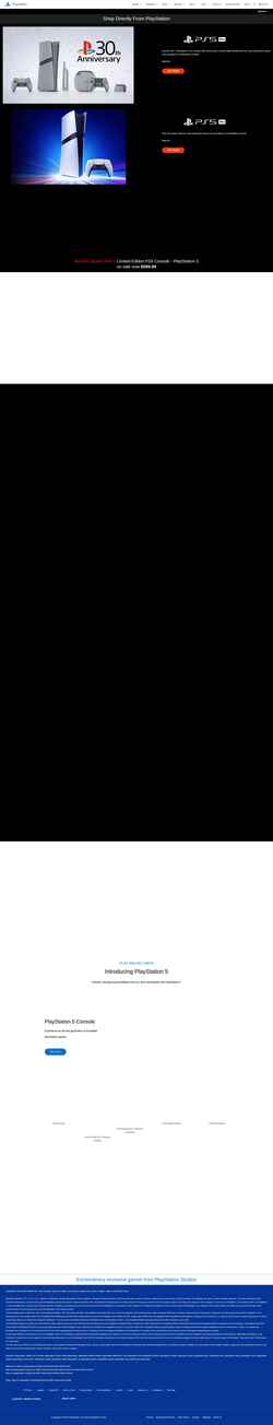 Skjermdump us-playstation.com