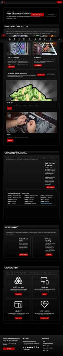 スクリーンショット thecrimsonmarket.com