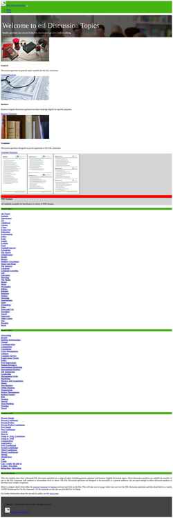 Скриншот esldiscussiontopics.com