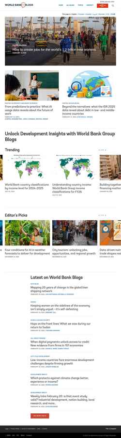 Snimka zaslona blogs.worldbank.org