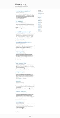 Captura de pantalla blog.libtorrent.org