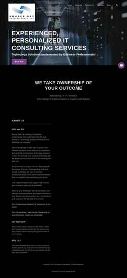 Captura de tela sourcenetprofessionals.com