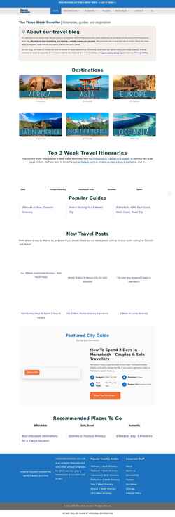 Schermafbeelding threeweektraveller.com
