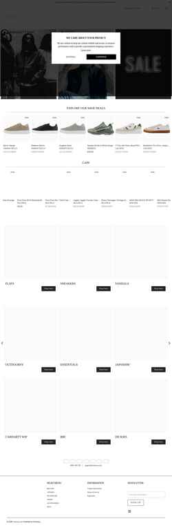Снимак екрана caliroots.com