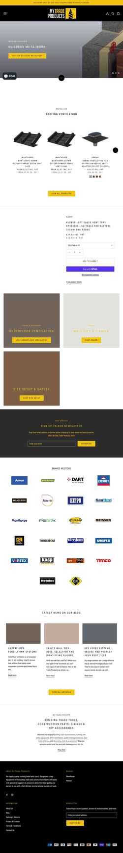 Screenshot mytradeproducts.com