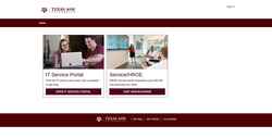 Screenshot service.tamu.edu