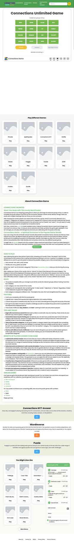 Skjermdump connectionsgame.io