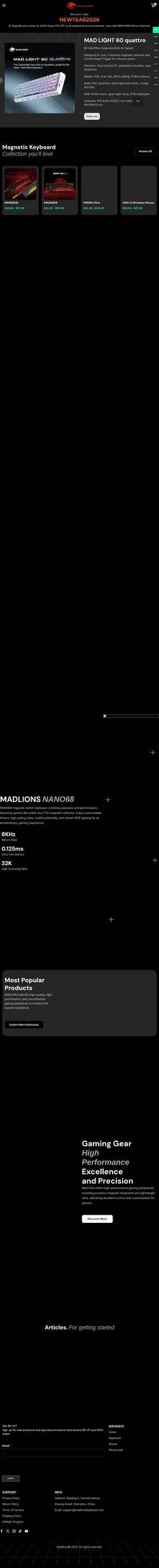 Screenshot madlionskeyboard.com
