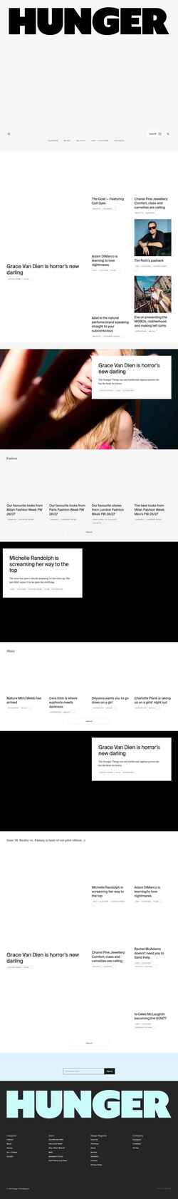 Снимак екрана hungermag.com