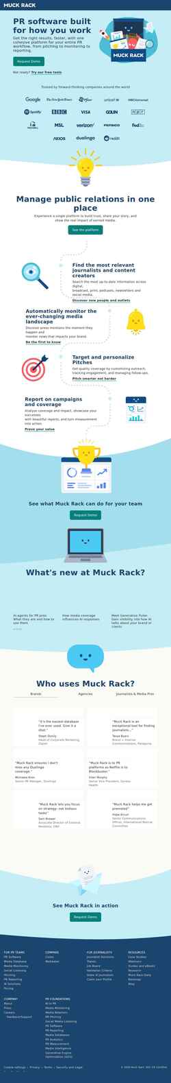 Snímek obrazovky muckrack.com