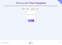 Snimka zaslona mc-mod-updater.vercel.app