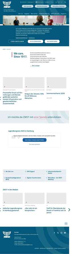 Screenshot zwst.org