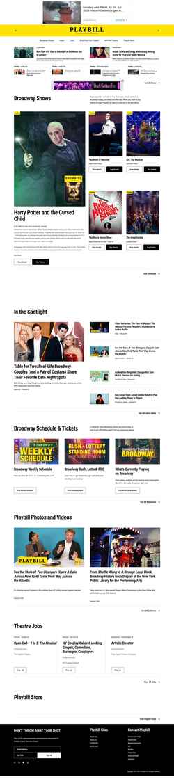 Снимак екрана playbill.com