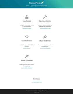 Screenshot docs.classicpress.net