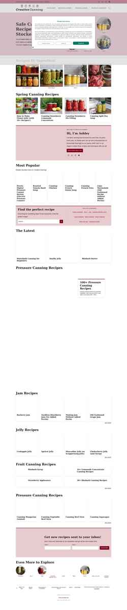 Skærmbillede creativecanning.com